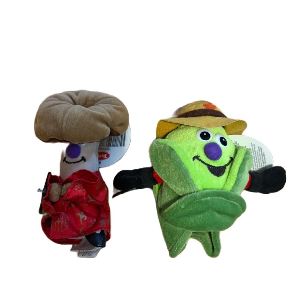 Vintage Vegetable Friends Green Sweet Pea Plush Toy NEW Seedies Ming Mushroom